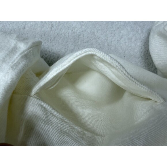 Anthropologie Pilcro Denim Shacket Jacket Ivory Tillie Relax Whipstitch Large NW - Picture 10 of 12